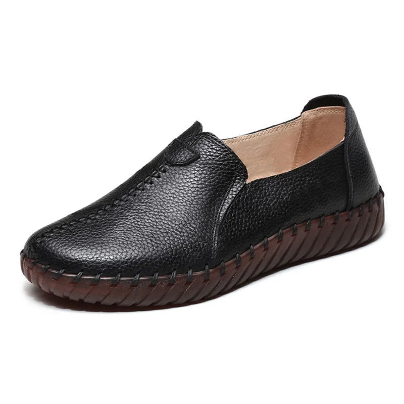 Women's Leather Vintage Loafers (Wb134 Black A) – Shop at OWNLUXE