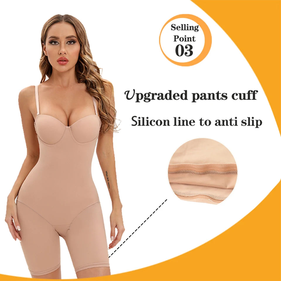 Medium Control Underwire Bodysuit Shaper with Cups