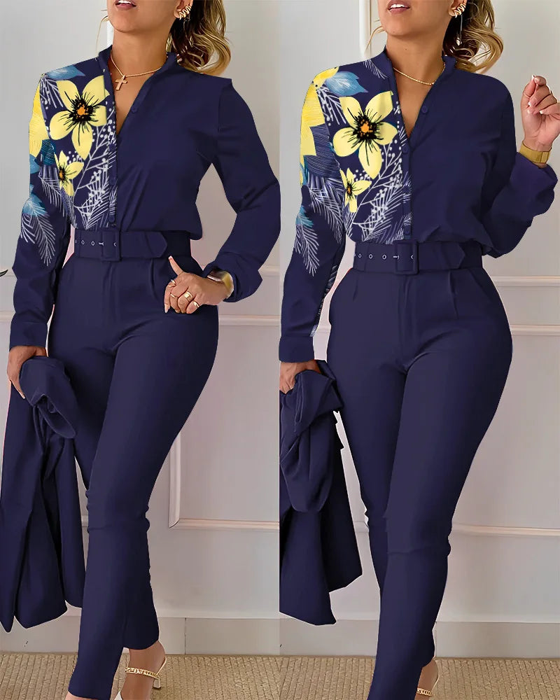 Printed Shirt and Pants Set | OWNLUXE