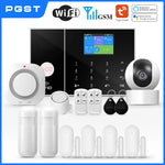 Load image into Gallery viewer, PGST Smart Life Alarm System for Home WIFI GSM Security Alarm Host with Door and Motion Sensor Tuya Smart App control work Alexa
