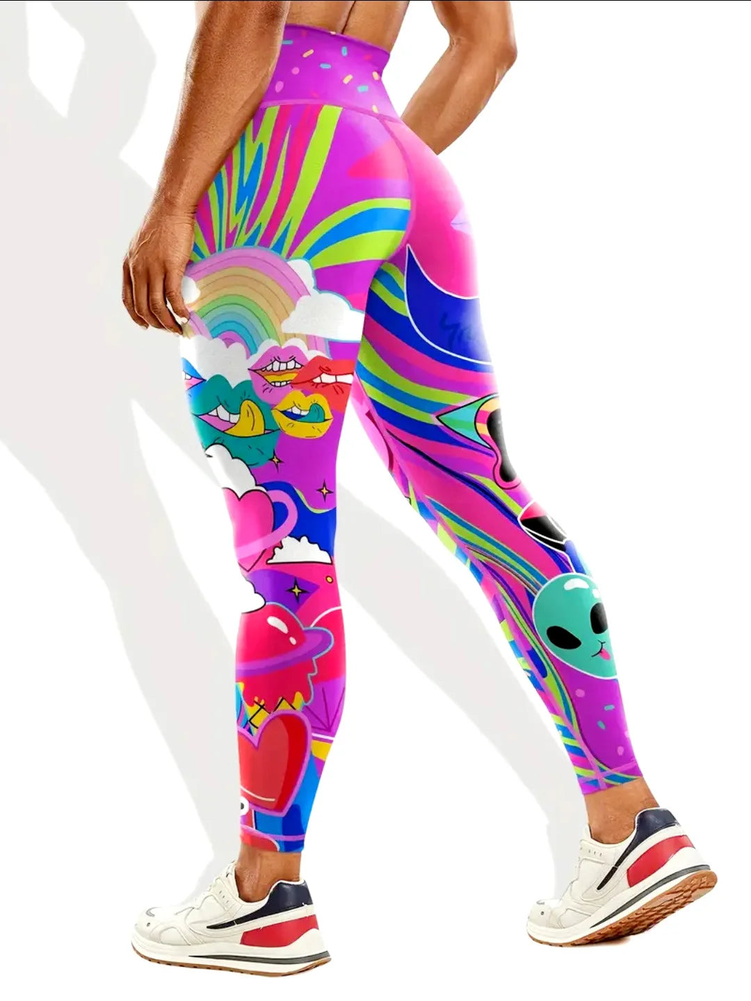 Seamless High-waisted Nude Felling Printed Pants Women's | OWNLUXE