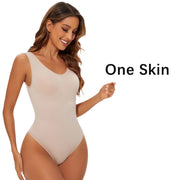 Seamless Cupless Shapewear Bodysuit Thong, Firm Control