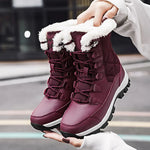 Load image into Gallery viewer, Plush Lined Ankle Snow Boots – Warm Grip Winter Style
