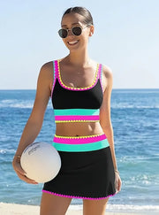 High-Waist Colorblock Swim Cover-Up | OWNLUXE