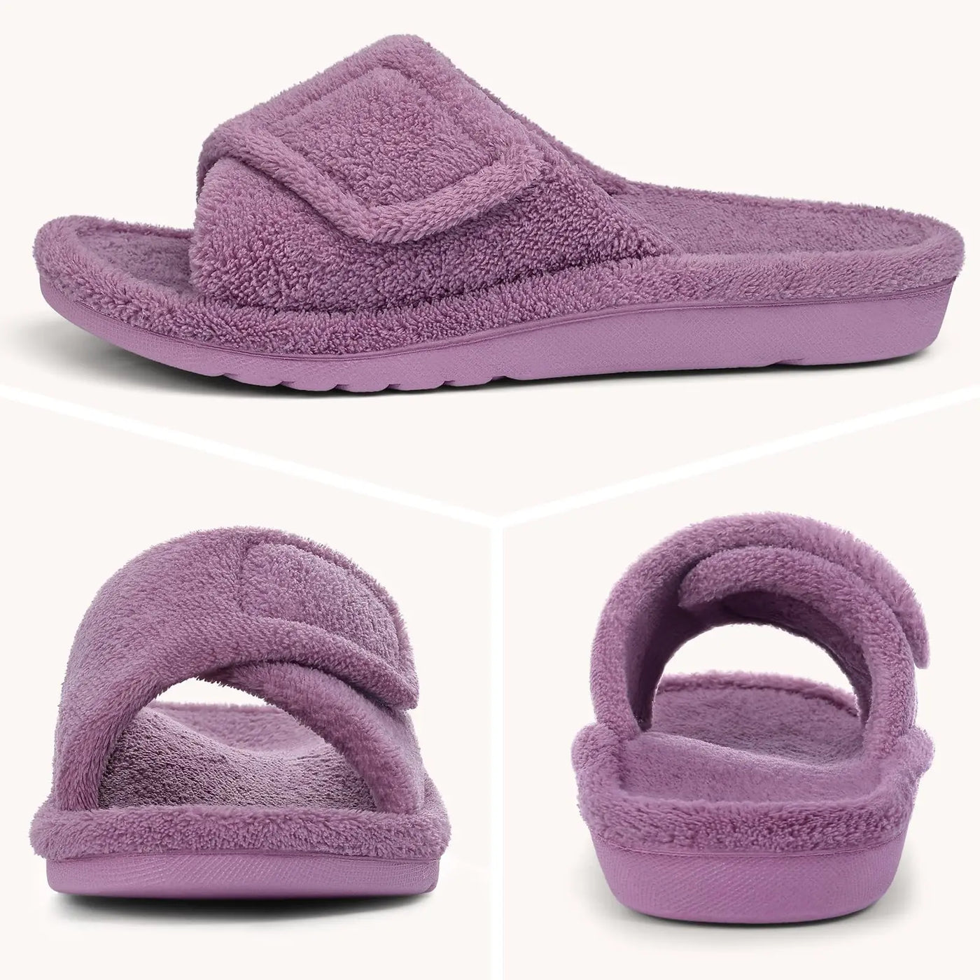Women’s Fuzzy Orthopedic House Slippers with Arch Support