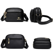 Multi-Pocket Soft Leather Crossbody Bag - Adjustable Shoulder Messenger | OWNLUXE