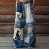 3D Cat Print Women's Wide-leg Pants Fall Summer Casual | OWNLUXE