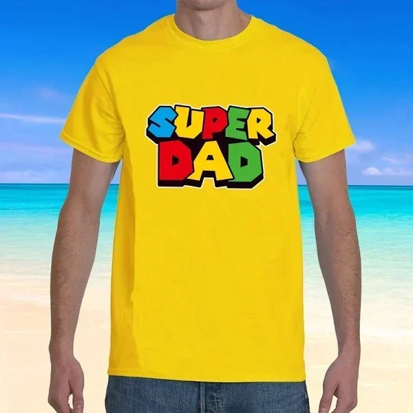 Super Dad Graphic T-Shirt – Colorful Short Sleeve Tee