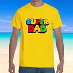 Load image into Gallery viewer, Super Dad Graphic T-Shirt – Colorful Short Sleeve Tee
