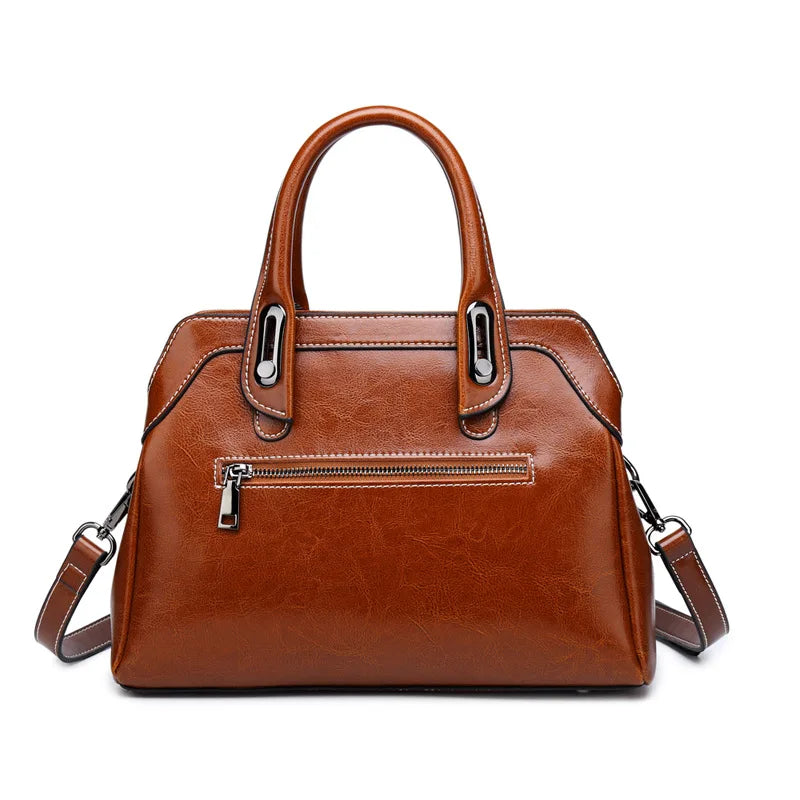 Classic Leather Shoulder & Handbag – Sac à bandoulière et à main en cuir classique