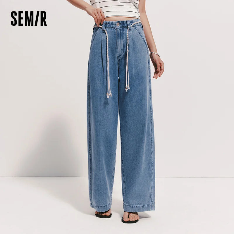 Women's Wide Leg Denim Pants | OWNLUXE