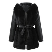 Zip-Up Fleece Hoodie - Warm Plush Jacket with Pockets for Women