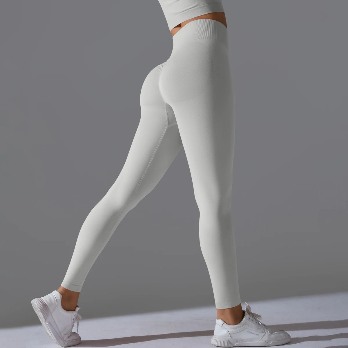 Women's High-Waisted Seamless Ankle-Length Booty Lifting Leggings