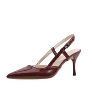 Women's High-Heel Leather Retro Pumps | OWNLUXE