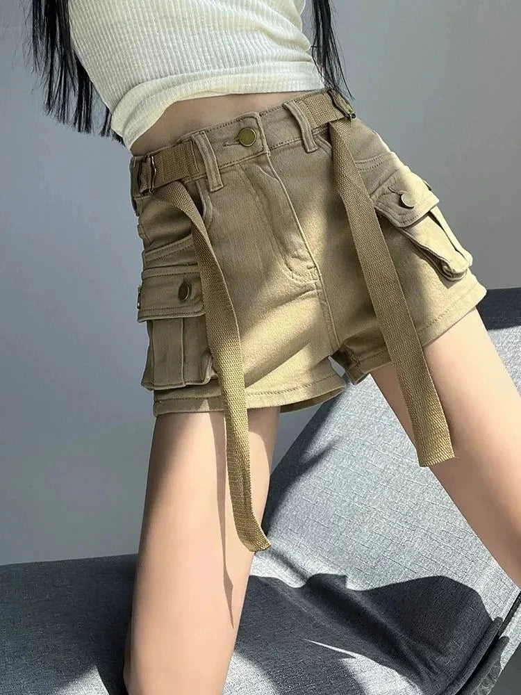 Women's High Waist Denim Mini Shorts | OWNLUXE