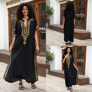 Women's Short Sleeve V-Neck Dress | OWNLUXE