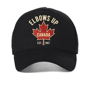 Elbows Up Canada Baseball Cap — Maple Leaf Mesh Snapback | OWNLUXE