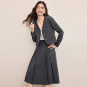 Women's Grey Skirt Jacket | OWNLUXE