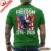 250 Years of Freedom 1776–2026 Patriotic Bald Eagle T-Shirt | OWNLUXE