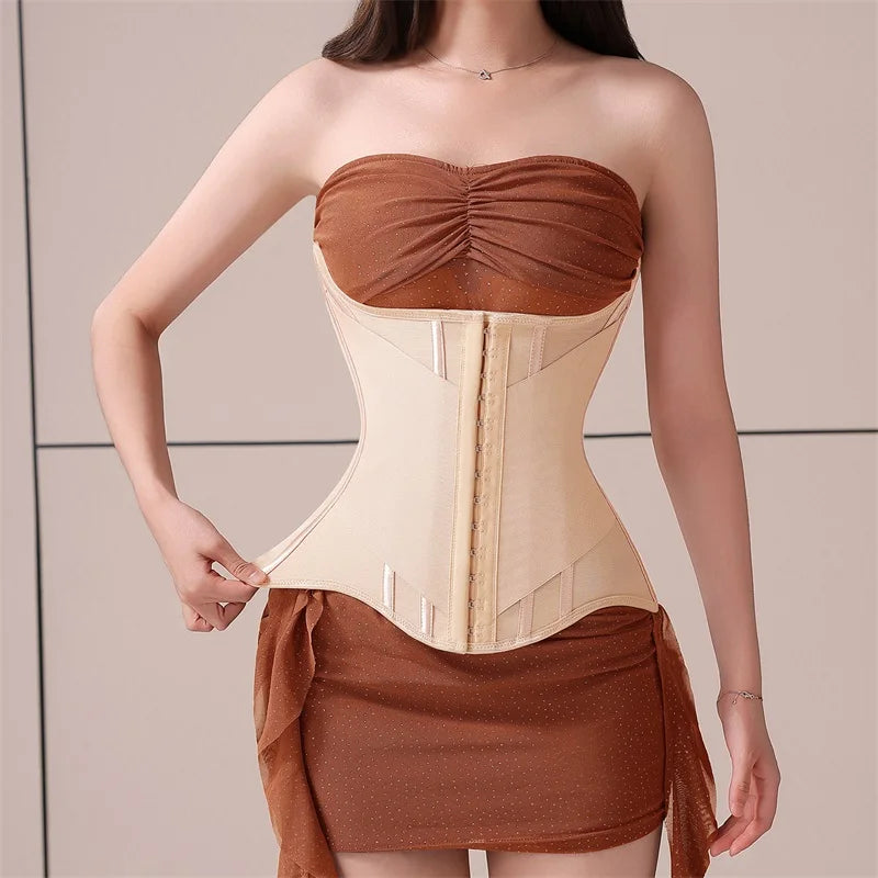 U-Shaped Waist Trainer Corset with Steel Bones for Women