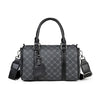 PU Leather Monogram Boston Bag | OWNLUXE