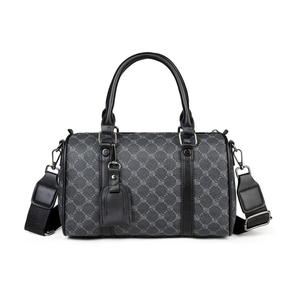 PU Leather Monogram Boston Bag – Shop at OWNLUXE