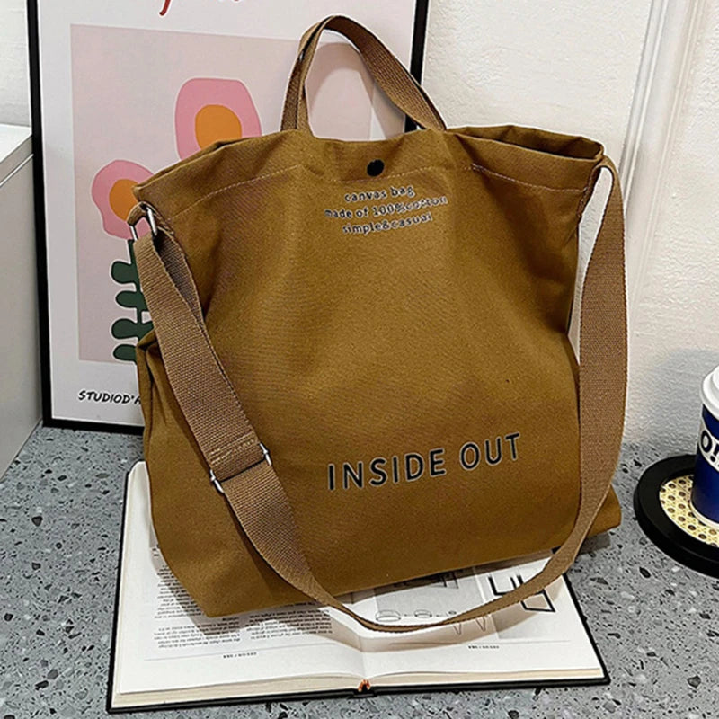Spacious Canvas Satchel Bag – Shop at OWNLUXE