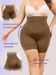 High-Waisted Tummy Control Shapewear Shorts - Body Shaper