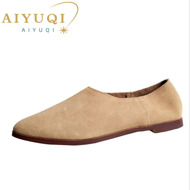 Women's Pointed Toe Leather Loafers (Brown) – Shop at OWNLUXE