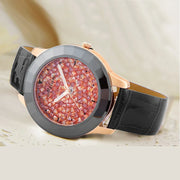 Leather Strap Quartz Watch - Minimalist Water-Resistant Wristwatch