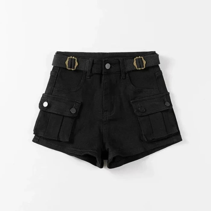 Women's High Waist Denim Mini Shorts | OWNLUXE