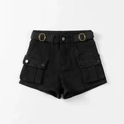 Women's High Waist Denim Mini Shorts | OWNLUXE