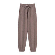 Wool Relaxed-Fit High-Waist Knit Pants | OWNLUXE