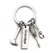 Stainless Steel Dad Keychain Gift with Tool Charms