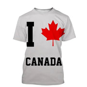 Canada Beaver T Shirt Canadian Flag Maple Leaf 3D Print Streetwear Man Woman O-Neck T-shirts Harajuku Tees Tops Kids Clothing