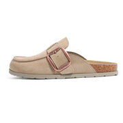 Women's Adjustable Leather Slippers (Coffee) – Shop at OWNLUXE
