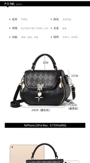 Genuine Leather Tote Bag - Bow Detail Bucket Bag
