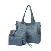 Vintage Shoulder Crossbody Bag – Soft PU Multi-Pocket Tote