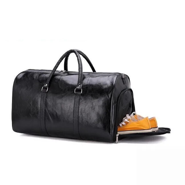 PU Leather Travel Duffle Bag – Lightweight & Spacious Weekender