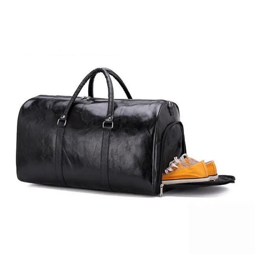 PU Leather Travel Duffle Bag – Lightweight & Spacious Weekender
