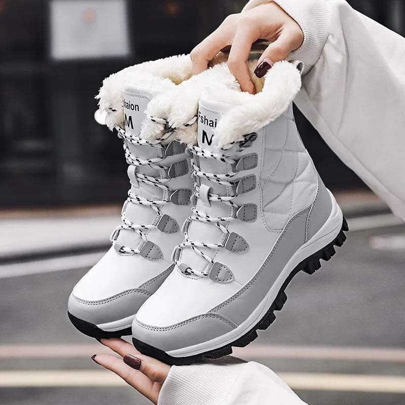 Plush Lined Ankle Snow Boots – Warm Grip Winter Style