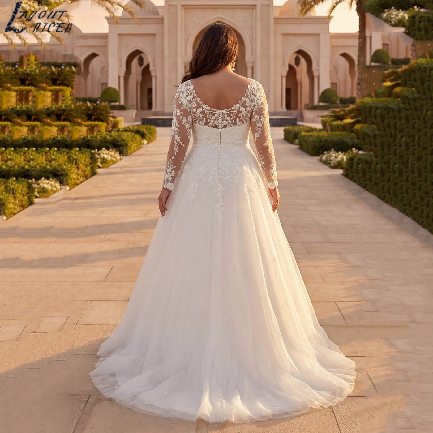 A-Line V-Neck Extended-Size Dress | OWNLUXE