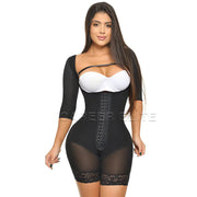 Seamless Shapewear Bodysuit with Sleeves & Support