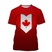 Canada Beaver T Shirt Canadian Flag Maple Leaf 3D Print Streetwear Man Woman O-Neck T-shirts Harajuku Tees Tops Kids Clothing