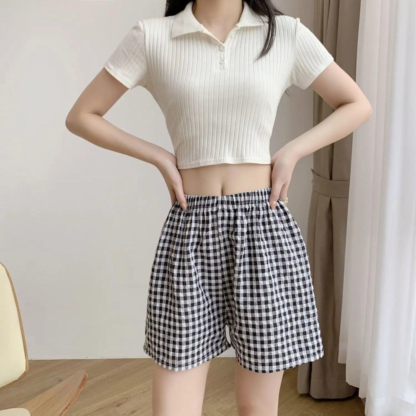 High-Waist Wide-Leg Sport Relaxed-Fit Shorts | OWNLUXE