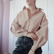 Lantern Long-Sleeve Blouse | OWNLUXE