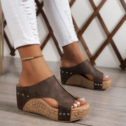 Women’s Thick Heel Platform Sandals – Roman Style Slides