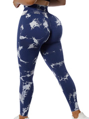 Women’s High-Waist Booty-Lifting Paisley Leggings – Seamless