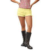 Women’s Ruffled Lace Shorts – High-Waisted Summer Style