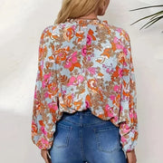 Plus Size Floral Pullover Top – Loose Fit Everyday Tee